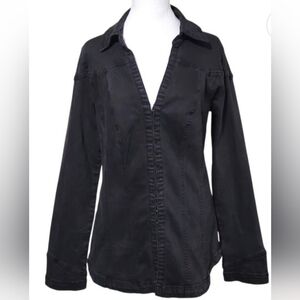 Free People Black Kenny Slim Tunic, NWOT, Fitted, Corset-Like, Stretchy Sz XXS